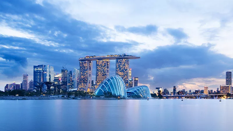 Photo du centre-ville de Singapour.